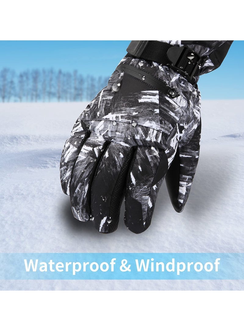 Gloves for Men Women - Wool Fleece Liner Touchscreen Gloves, Thermal Warm Winter Gloves for Cold Weather