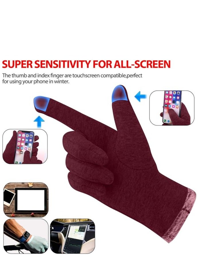 Women Winter Gloves Warm Touchscreen Gloves Windproof Gloves for Women Girls Ladies Winter Using Gifts