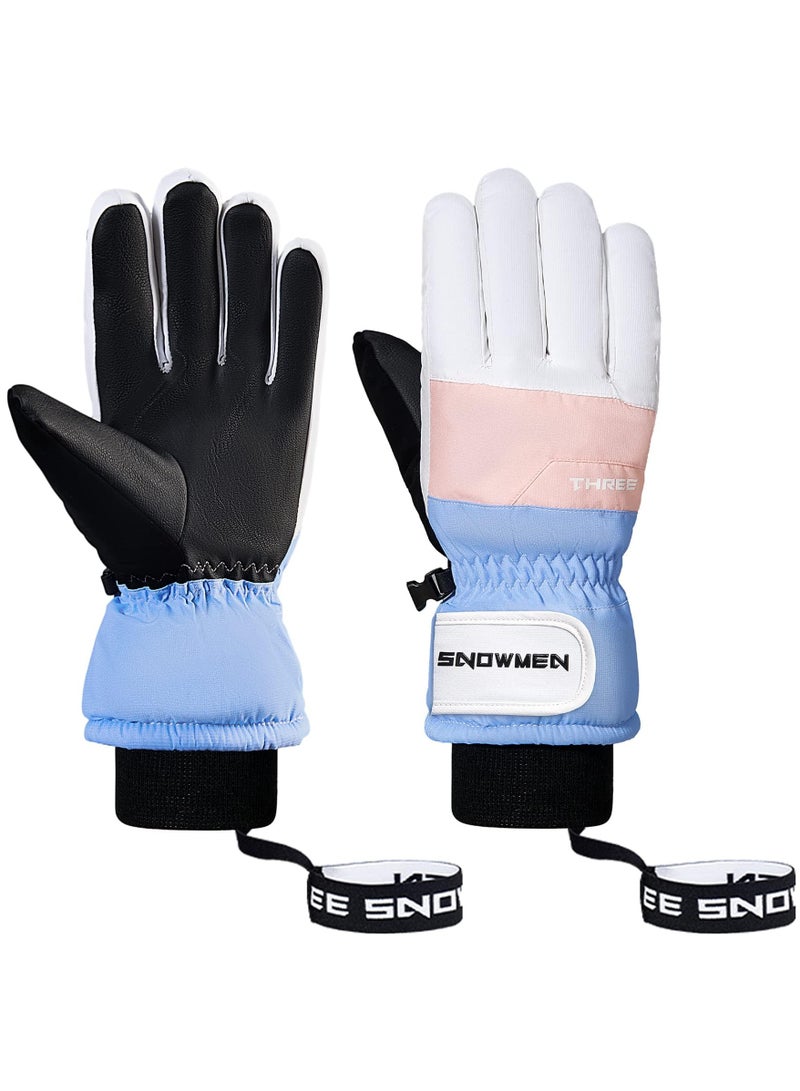 Ski Gloves, Winter Gloves Snow Gloves for Cold Weather Snowboard Gloves Waterproof Thermal Gloves Touchscreen