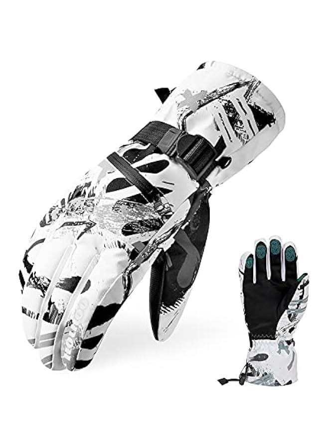 Ski Gloves, Waterproof Snow Gloves -30℉ Winter Gloves for Cold Weather Touchscreen Snowboard Gloves Warm for Men Women