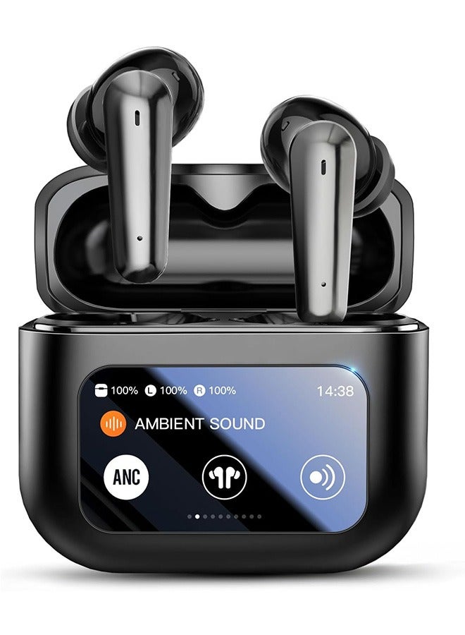 Garlo True Wireless Earbuds, Bluetooth 5.4 Earphones, Headphones Wireless with Active Noise Cancellation, Smart Case, 48Hs Playtime In Ear buds, 6-Mic Deep Bass Earbuds, Customization via App