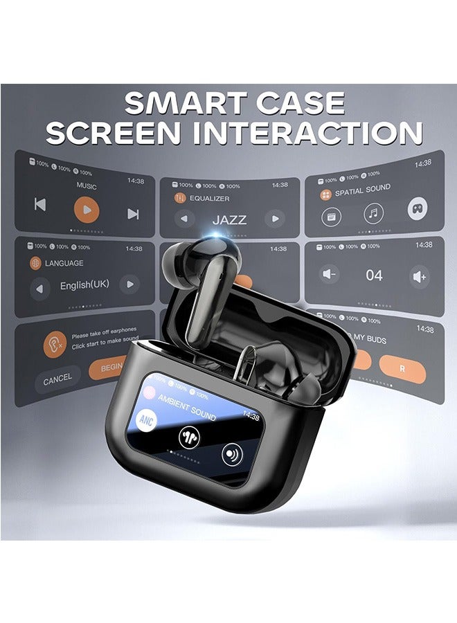 Garlo True Wireless Earbuds, Bluetooth 5.4 Earphones, Headphones Wireless with Active Noise Cancellation, Smart Case, 48Hs Playtime In Ear buds, 6-Mic Deep Bass Earbuds, Customization via App