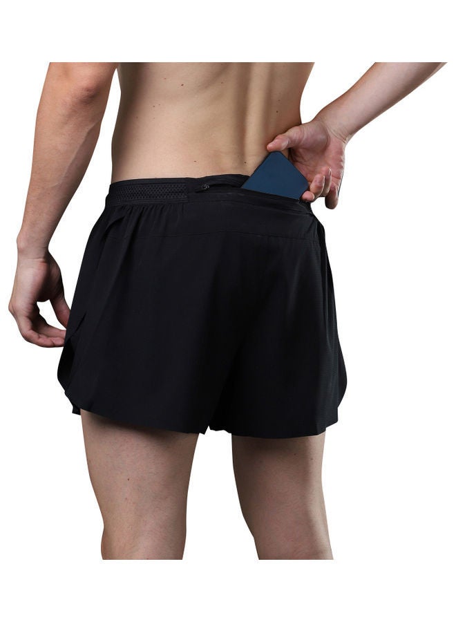Men’s 2 in 1 Athletic Zipper Pocket Quick Dry Shorts XL
