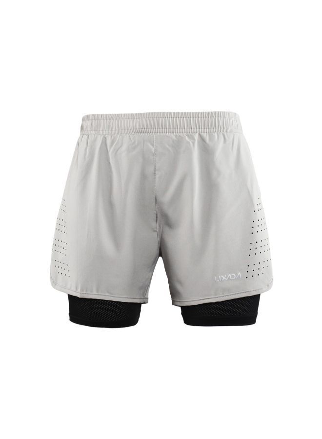 2-In-1 Breathable Running Shorts With Longer Liner XL