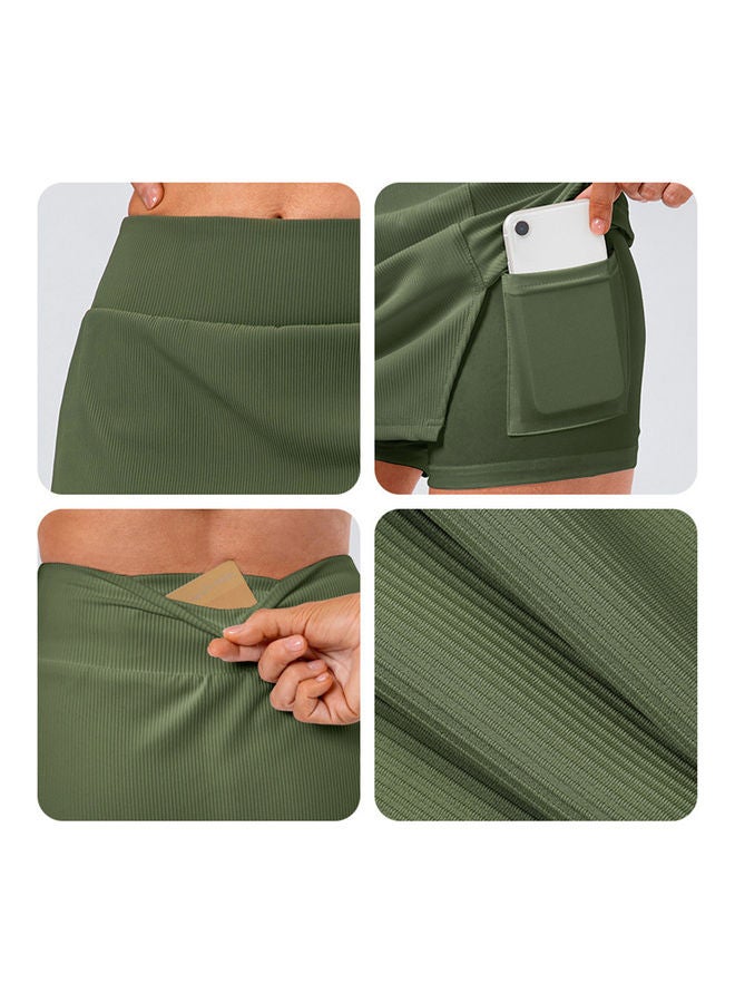 Women Sports Tennis Skirt with Inner Shorts Pockets XS 26.00 X 1.00 21.00cm