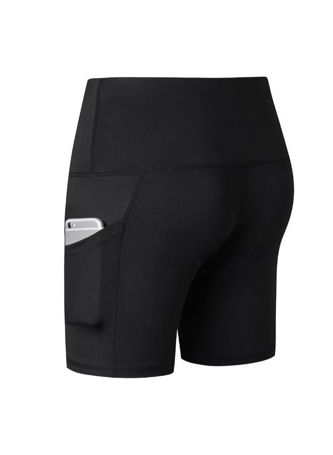 High Waist Yoga Shorts With Pocket L