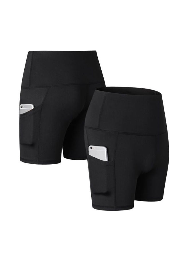 High Waist Yoga Shorts With Pocket L