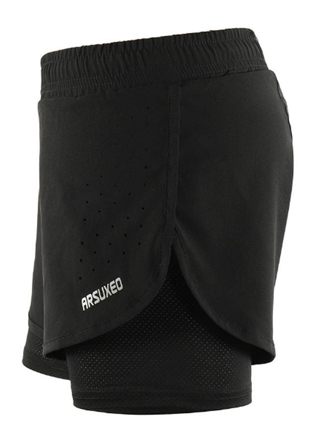 2-In-1 Quick Drying Breathable Active Running Shorts XL