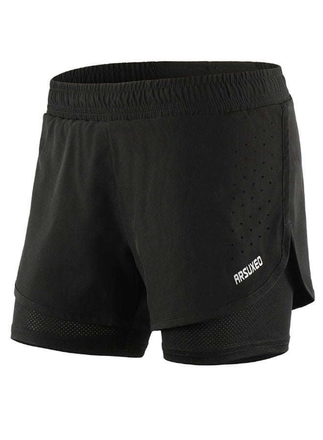 2-In-1 Quick Drying Breathable Active Running Shorts XL
