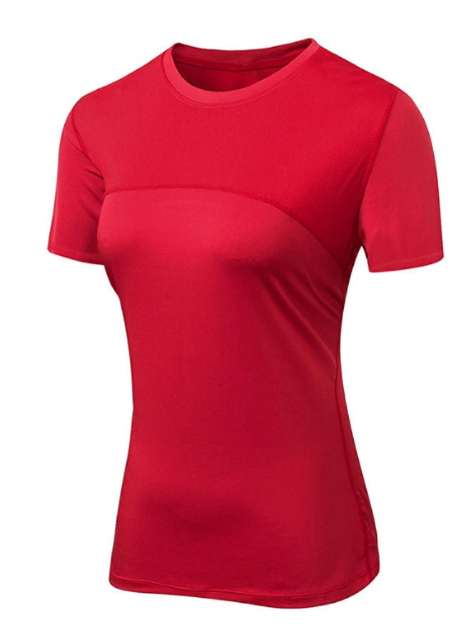 Quick Dry Performance Exercise Short Sleeve Sports Top XL