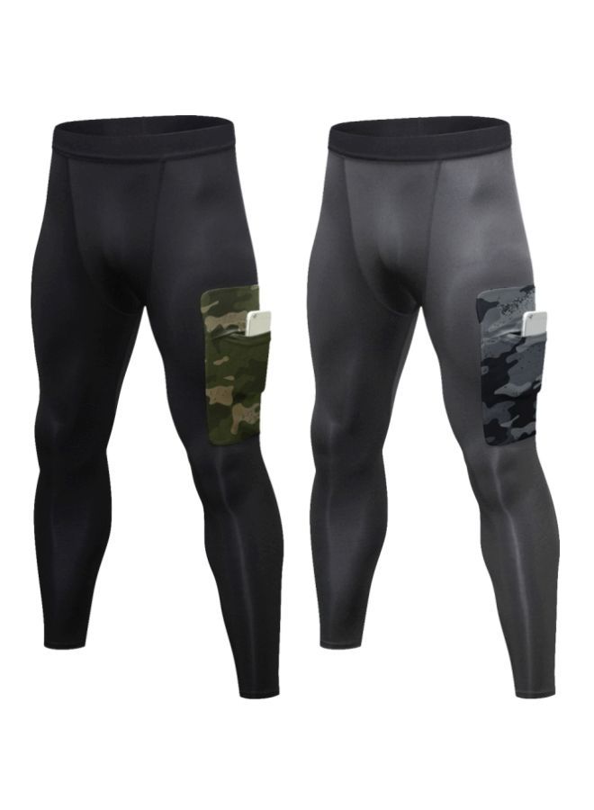 Pack Of 2 Quick Dry Fitness Pants M