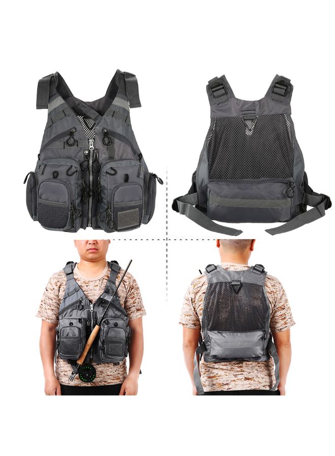 Multi Pocket Breathable Mesh Fishing Waistcoat