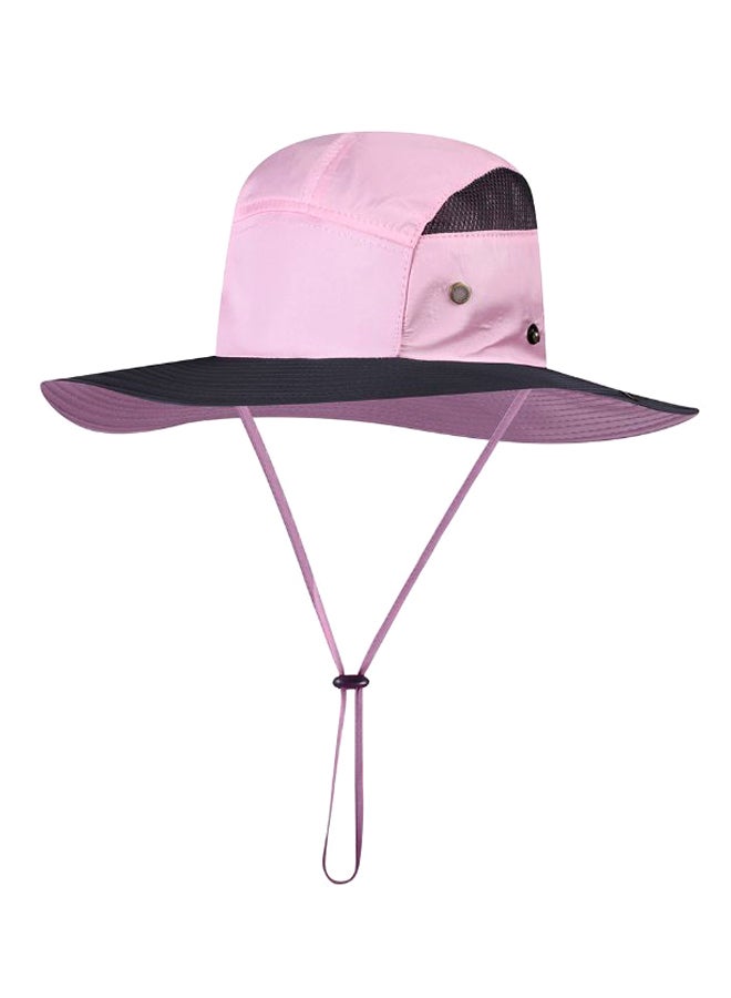 Wide Brim Sun Cap With Neck Flap