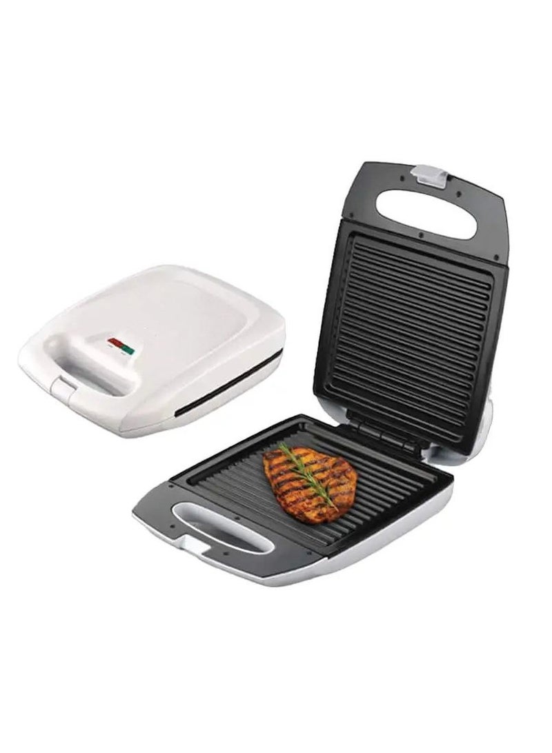 Electric sandwich maker, grill plate, medium size, stainless steel, easy clean, non stick & removable plates.