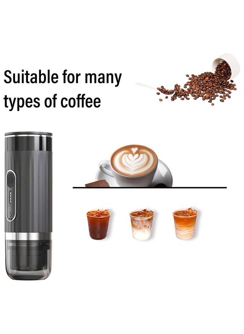 Portable Electric Espresso Machine, One Click Leakproof Coffee Maker, 12V/24V Car Charging Coffee Maker, 80ml for Camping, Travel, RV, Hiking, Office