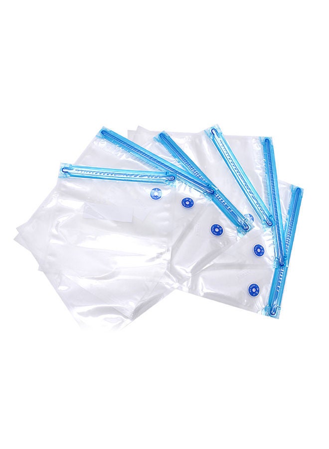 5 Piece Food Vacuum Storage Bag Set White 22x5x17centimeter