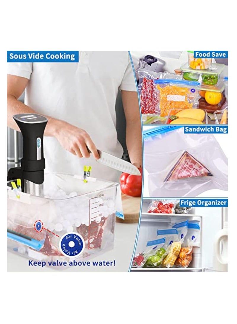 Portable Vacuum Sealer Set, Food Vacuum Sealer Machine Rechargeable Handheld Vacuum Sealer for Food with 10 Reusable Bags for Food Storage Cooking