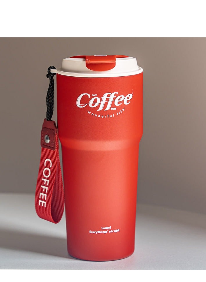 Coffee 304 Stainless Steel Large Capacity Water Cup Insulation Cup 620ml