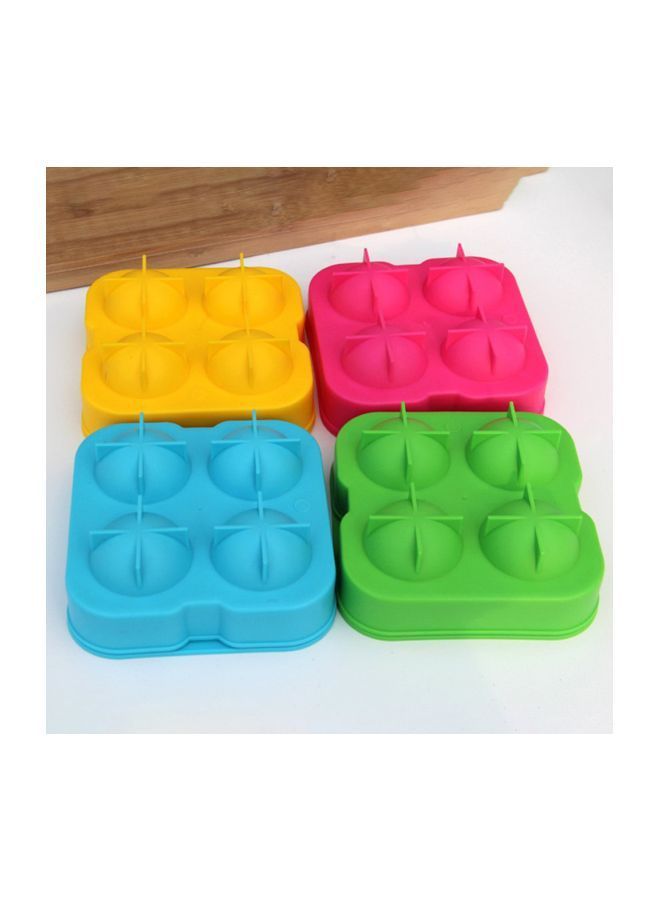 Silicone Round Ball Ice Cube Mould Blue 12.5x12.5x5centimeter