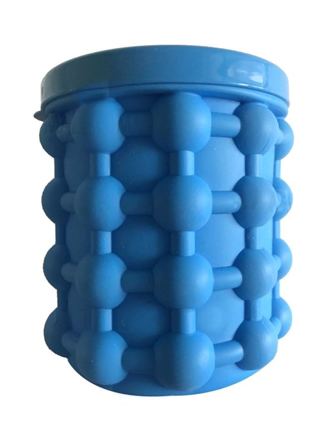 Silica Gel Ice Bucket With Lid Sky Blue 110x100x100millimeter