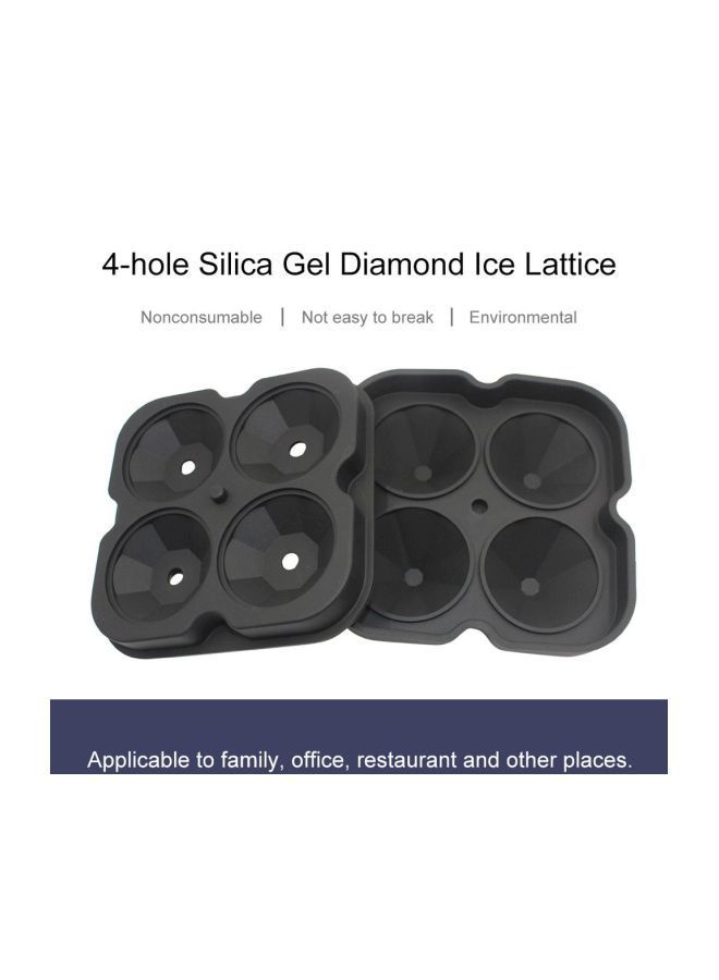 Diamond Shaped Ice Cube Mould Black 130x130x40millimeter