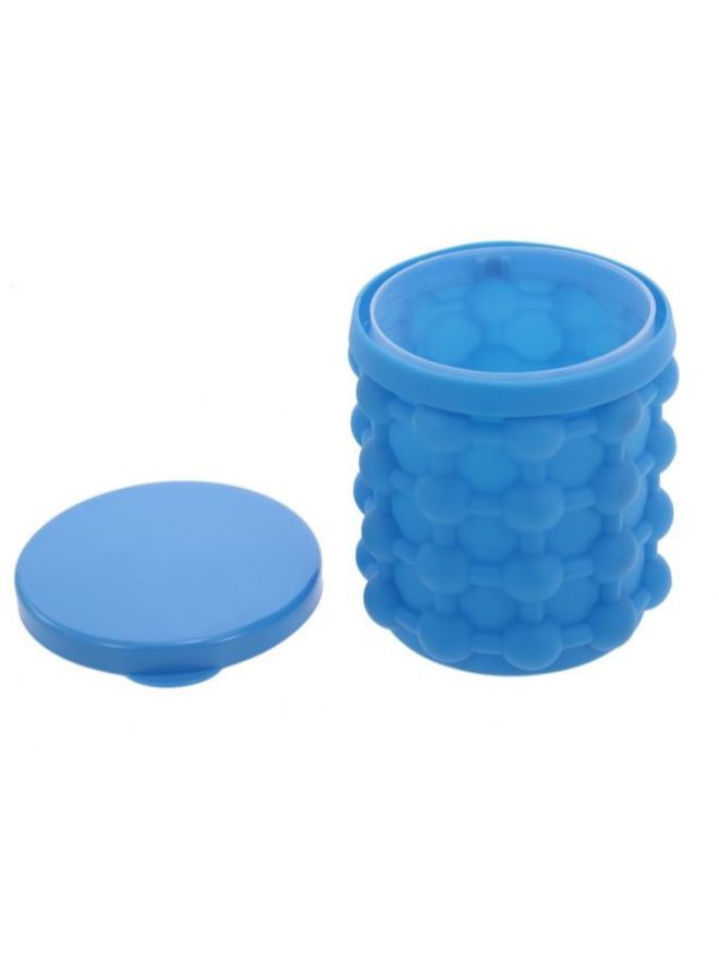 Silicone Ice Cube Maker Bucket Blue 10centimeter