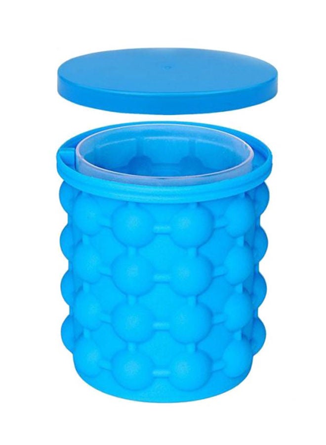 Ice Cube Maker Space Saving Bucket Blue 10 x 10cm