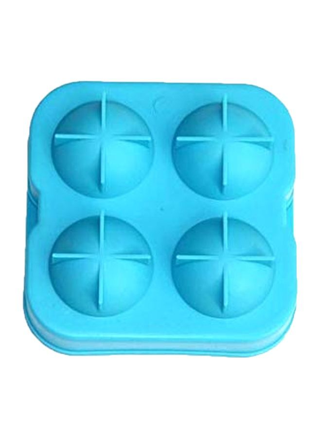 Silicone Round Ball Ice Cube Mould Blue 12.5x12.5x5centimeter