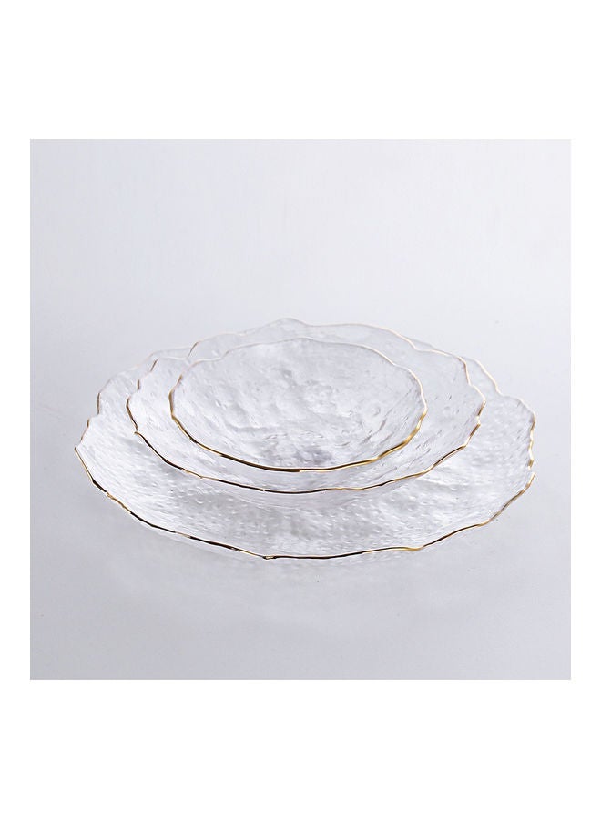 3-Piece Ice Point Special Shaped Wave Plate White 27x6.2x27cm