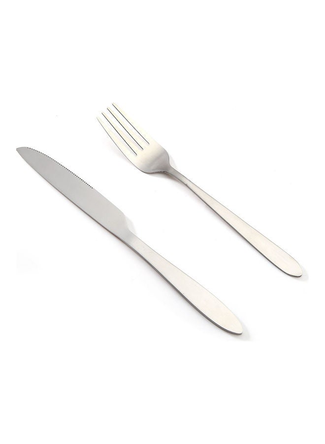 Flatware Fork Spoon And Knife Silver