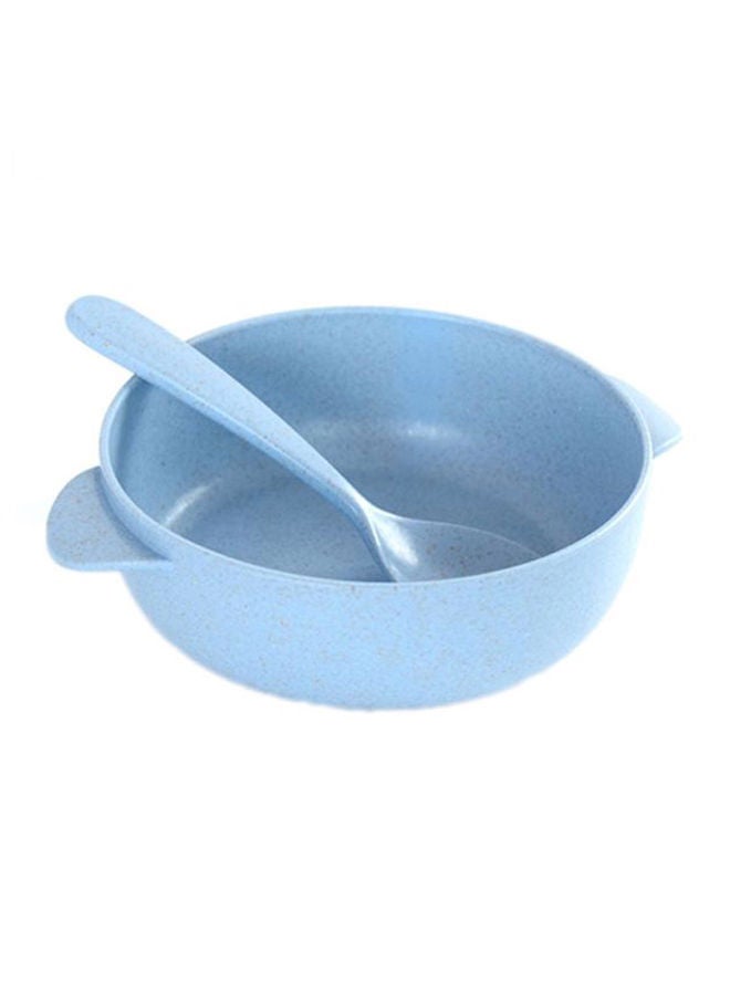 2-Piece Wheat Straw Dinnerware Set Blue 11 x 4 / 12.5centimeter