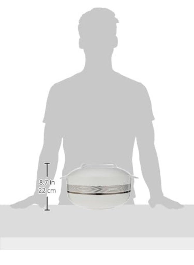Hotpot Stainless Steel Insulated Casserole Hot Pot Sparkle White