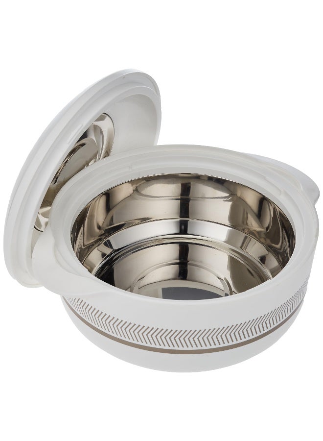 Hotpot Stainless Steel Insulated Casserole Hot Pot Sparkle White