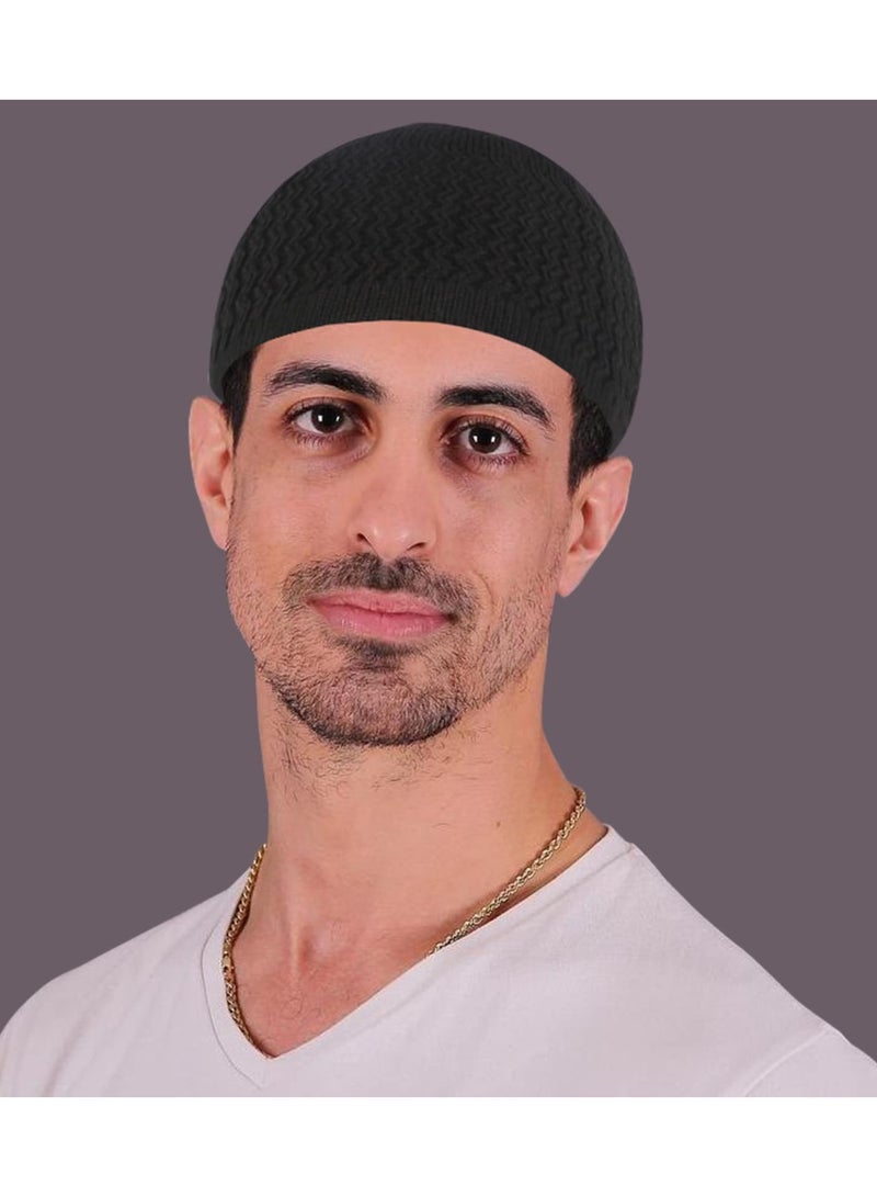 6 Pieces Brimless Hats for Men and Women Docker Hat Casual No Brim Visor-Less Flip Sailor Skullcap Buckle Knit Kufi Under Helmet Beanie