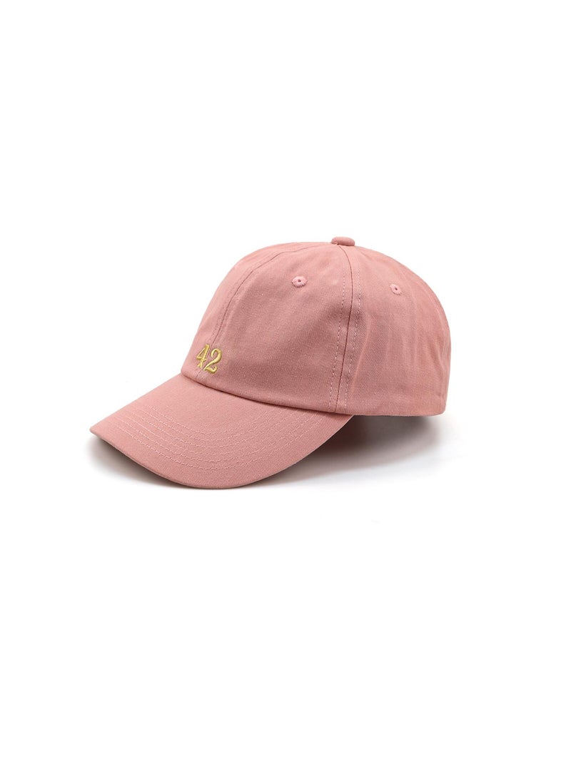 1pcs Simple digital embroidered baseball cap fashion trend summer sunshade hat pink