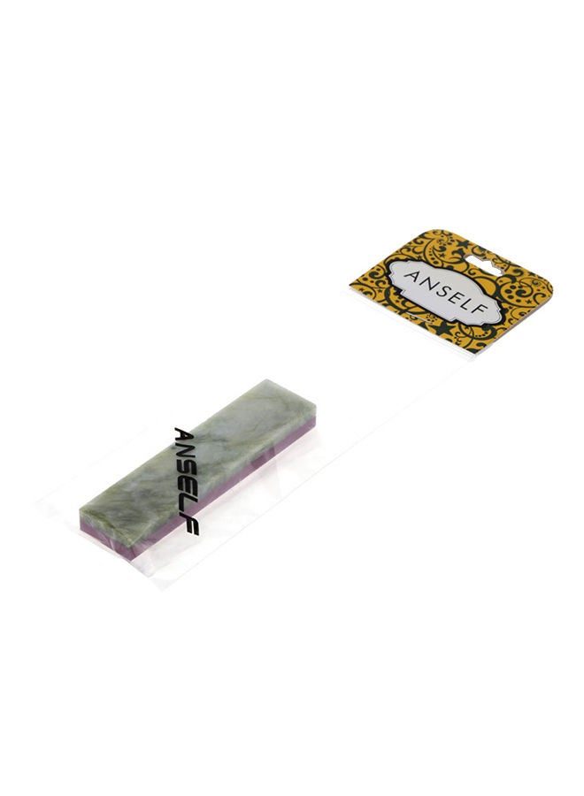 Double Sided Knife Sharpening Stone Pink/White/Green 100x25x10mm