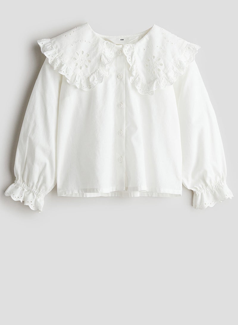 Collared Cotton Blouse