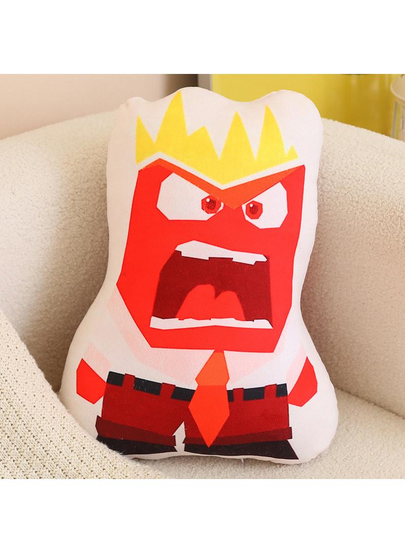 inside out 2 Plush Throw Pillow Cartoon Plush Doll Toy Decoration Cushion for Kids and Adults  Great Birthday Choice for Boys Girls 18×18 Inch