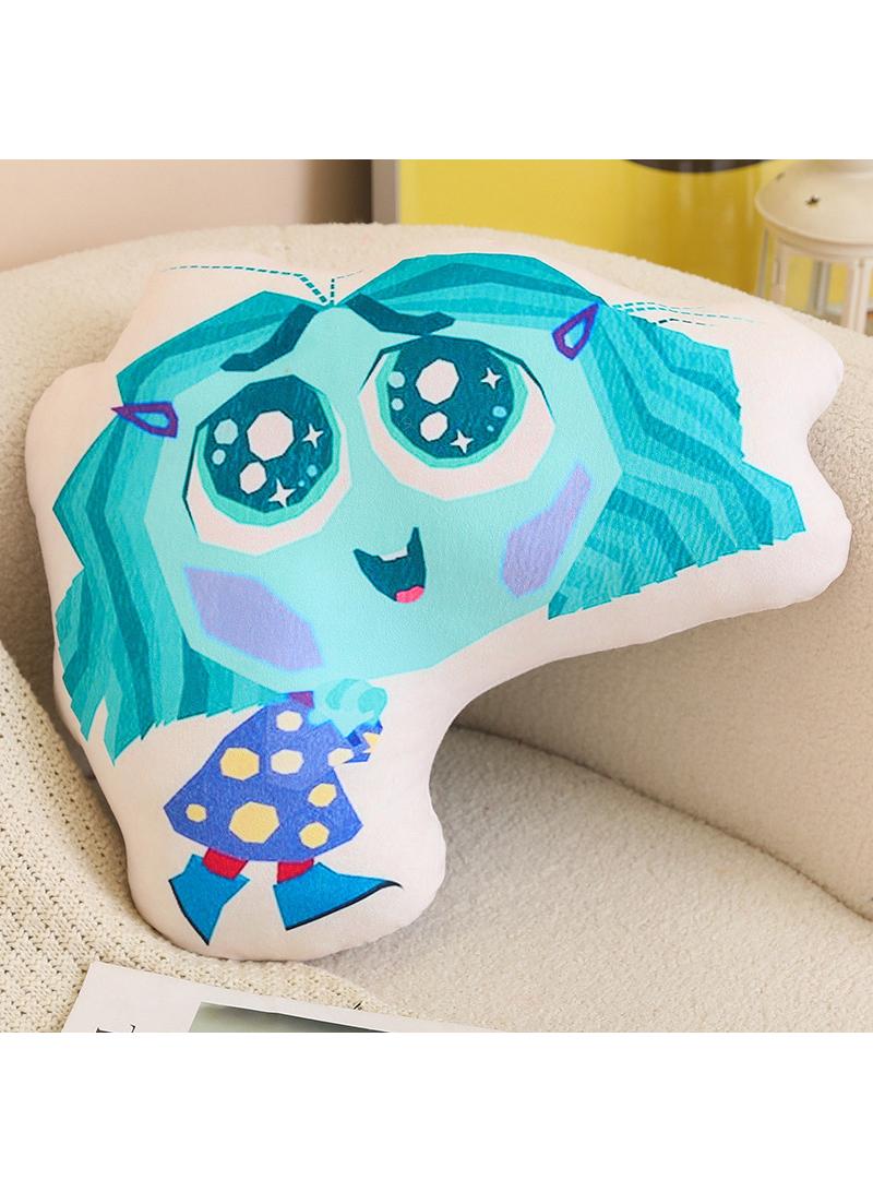 inside out 2 Plush Throw Pillow Cartoon Plush Doll Toy Decoration Cushion for Kids and Adults  Great Birthday Choice for Boys Girls 18×18 Inch