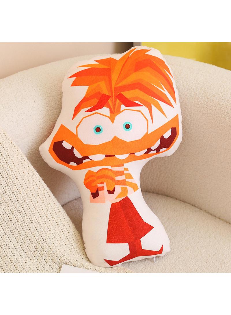 inside out 2 Plush Throw Pillow Cartoon Plush Doll Toy Decoration Cushion for Kids and Adults  Great Birthday Choice for Boys Girls 18×18 Inch