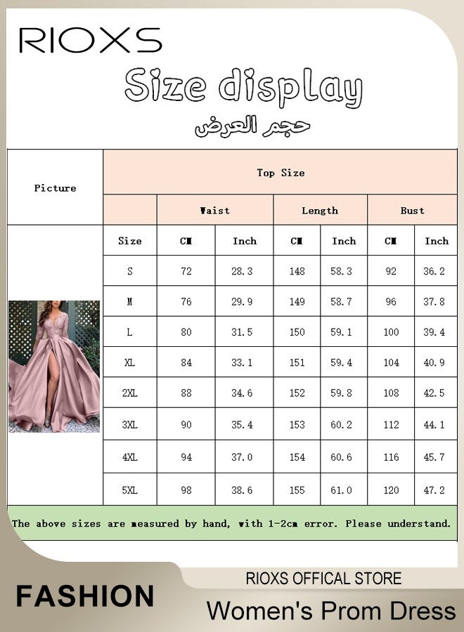 Womens Lace Sequin High Split Large Hem Gown High Waist Slimming Long Dress Elegant Wedding After-party Party Dress for Ladies