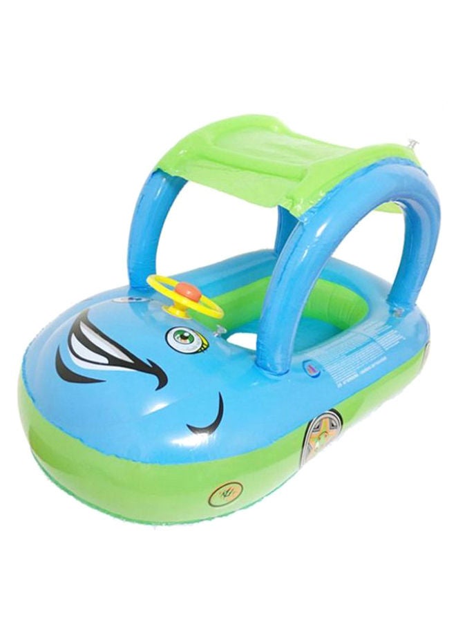 Car Shape Inflatable Sunshade Baby Swimming Float With Steering Wheel