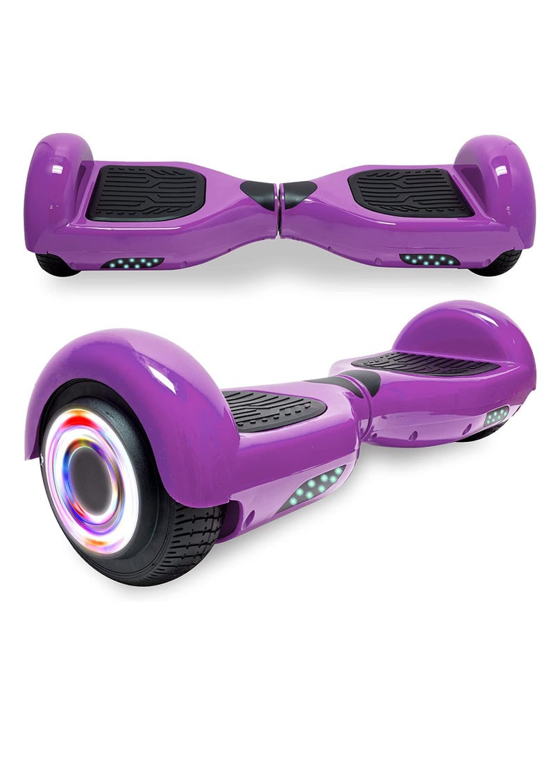 6.5inch Smart Electric Scooter 2 Wheels Self Balancing Scooter Lithium Battery Hoverboard Balance Scooter Bluetooth with Led Lights.