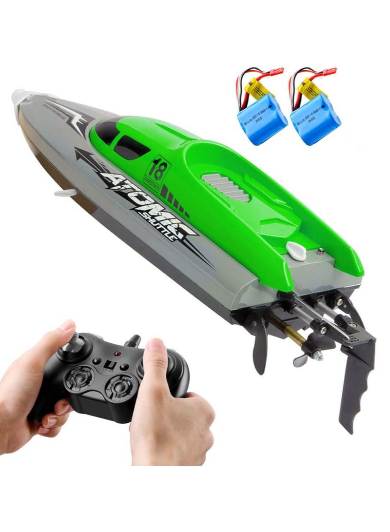 Remote Control Boat Remote Control Boat 30KM/H High Speed IPV7 Waterproof 2.4GHz 4 Channel Racing Boat for Kids Adults 2Batteries