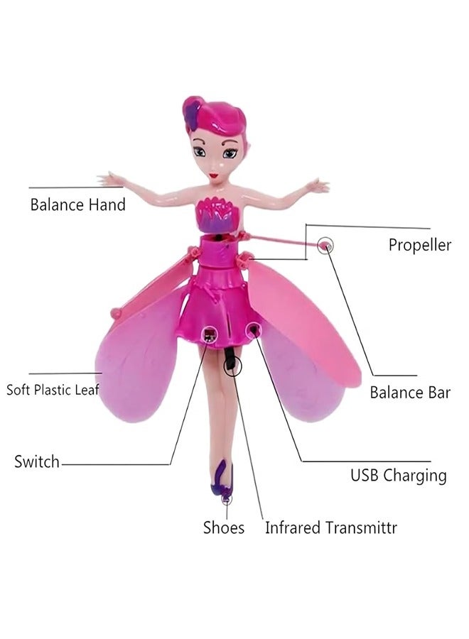 Flying Fairy Princess Doll, Hand Infrared Induction Control Flying Doll - Flying Fairy Doll With Light, For Kids, Girls