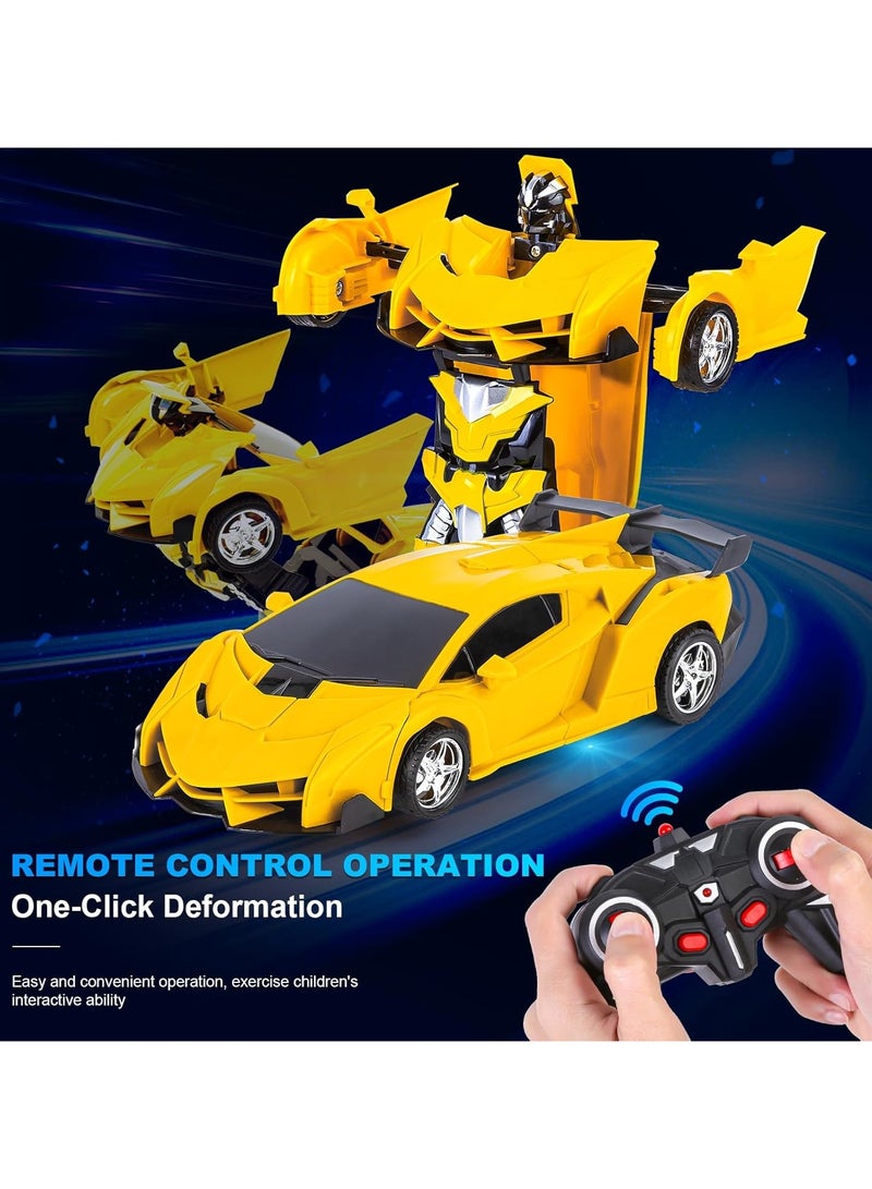 Kids Toys for Boy Girl Age 5-7,Deformation Robot Car Toys for Children Remote Control Transforming Robot Cars for Kids 8-13 Year Old Best Birthday Xmas Gift for Boys RC Racing Car Toys for Kid