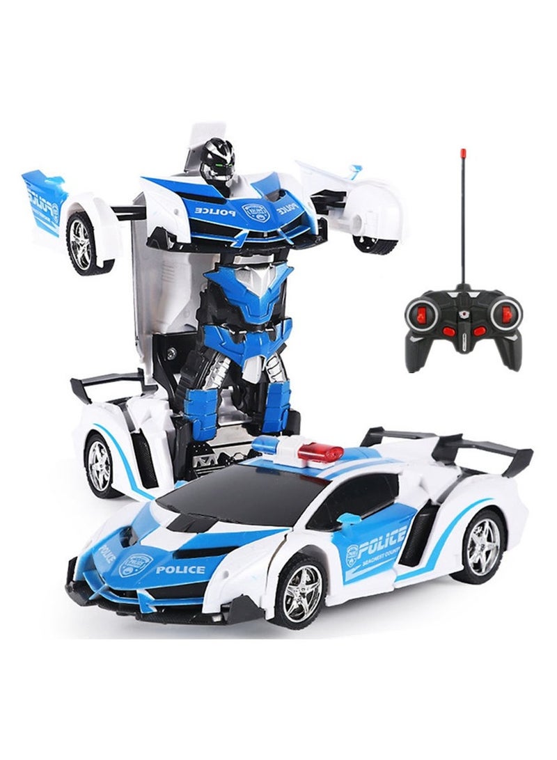 Remote Control Deformation Car One-Button Deformation Car King Kong Wireless Remote Control Car Robot Charging Boy Children's Toy