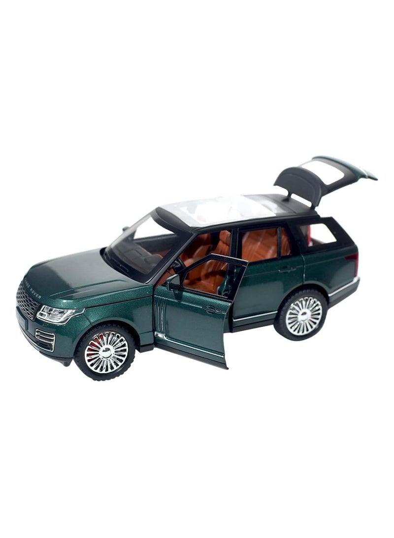 Diecast alloy car for range rover, model car kit for adults and kids, diecast model car 1:24 for gift, office, collection (Black&Grey)