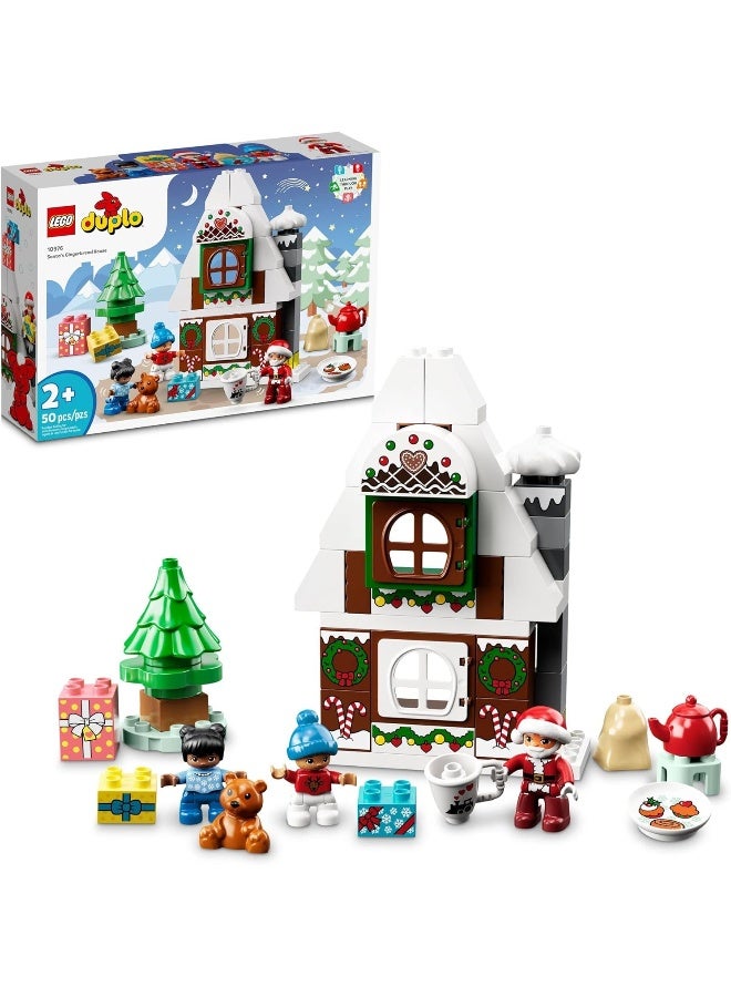 LEGO DUPLO Santa's Gingerbread House 10976 Building Toy Set; Christmas Playset; Gift for Preschoolers, Boys and Girls Ages 2+ (50 Pieces)