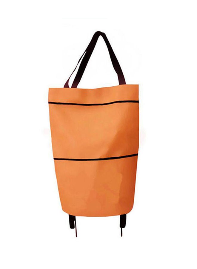 Multi-Functional Tote Bag With Wheels Orange